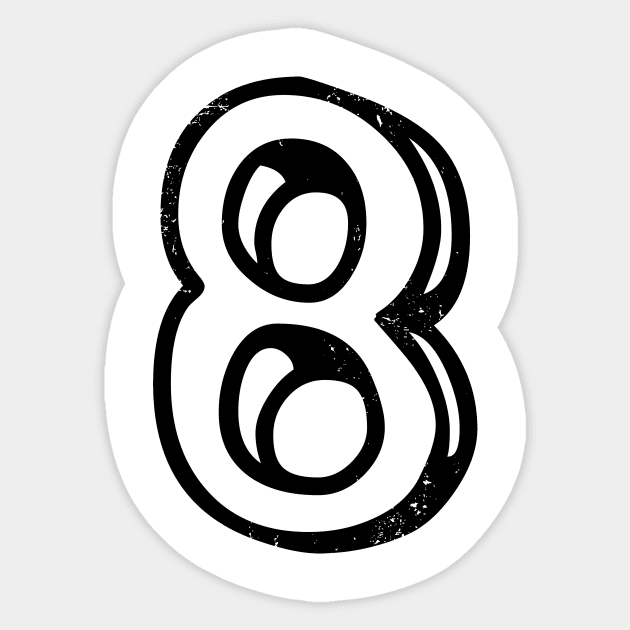 Number 8 Sticker by PsychicCat